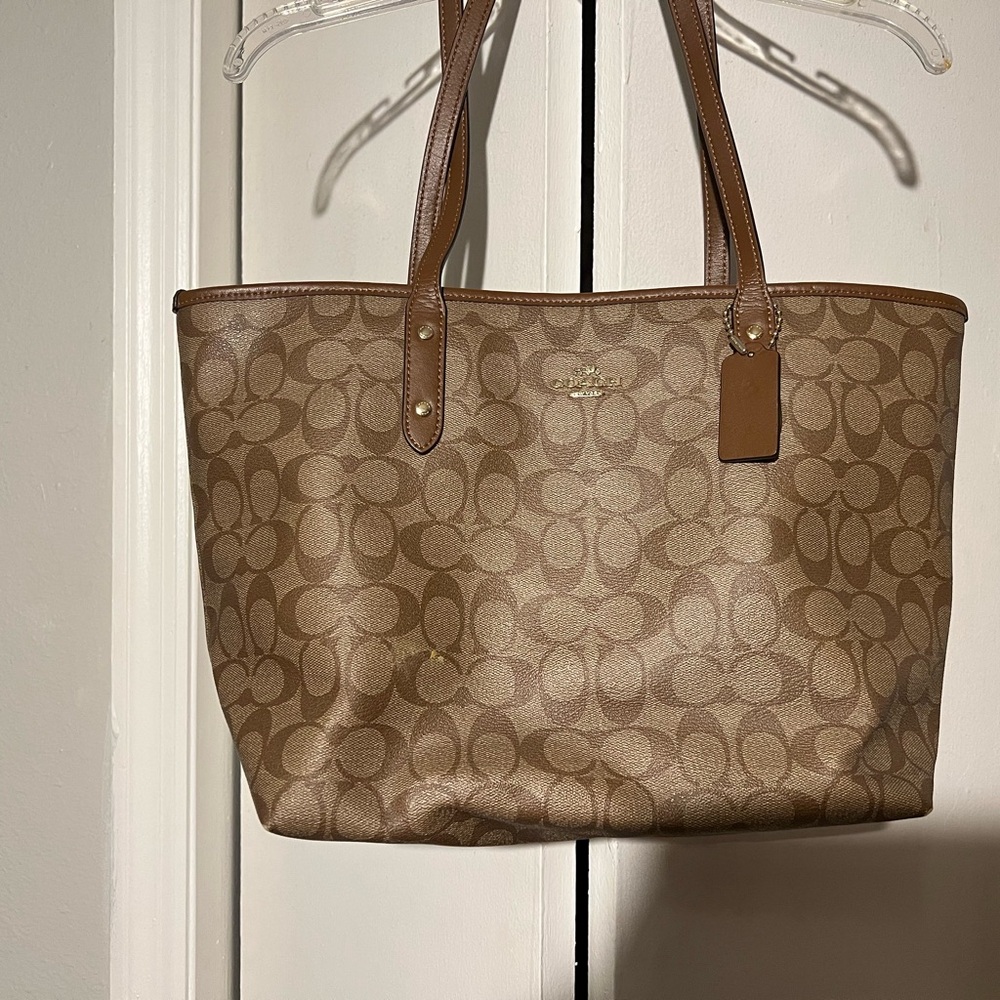 Coach leather tote